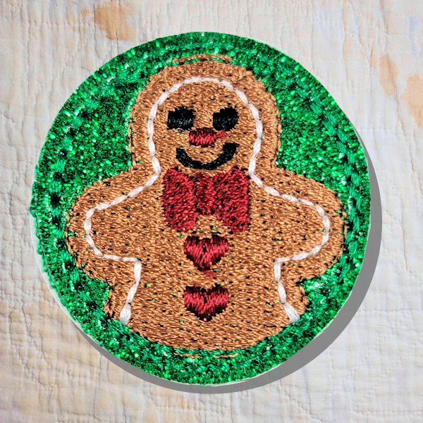 Gingerbread Man Badge Reel Topper
